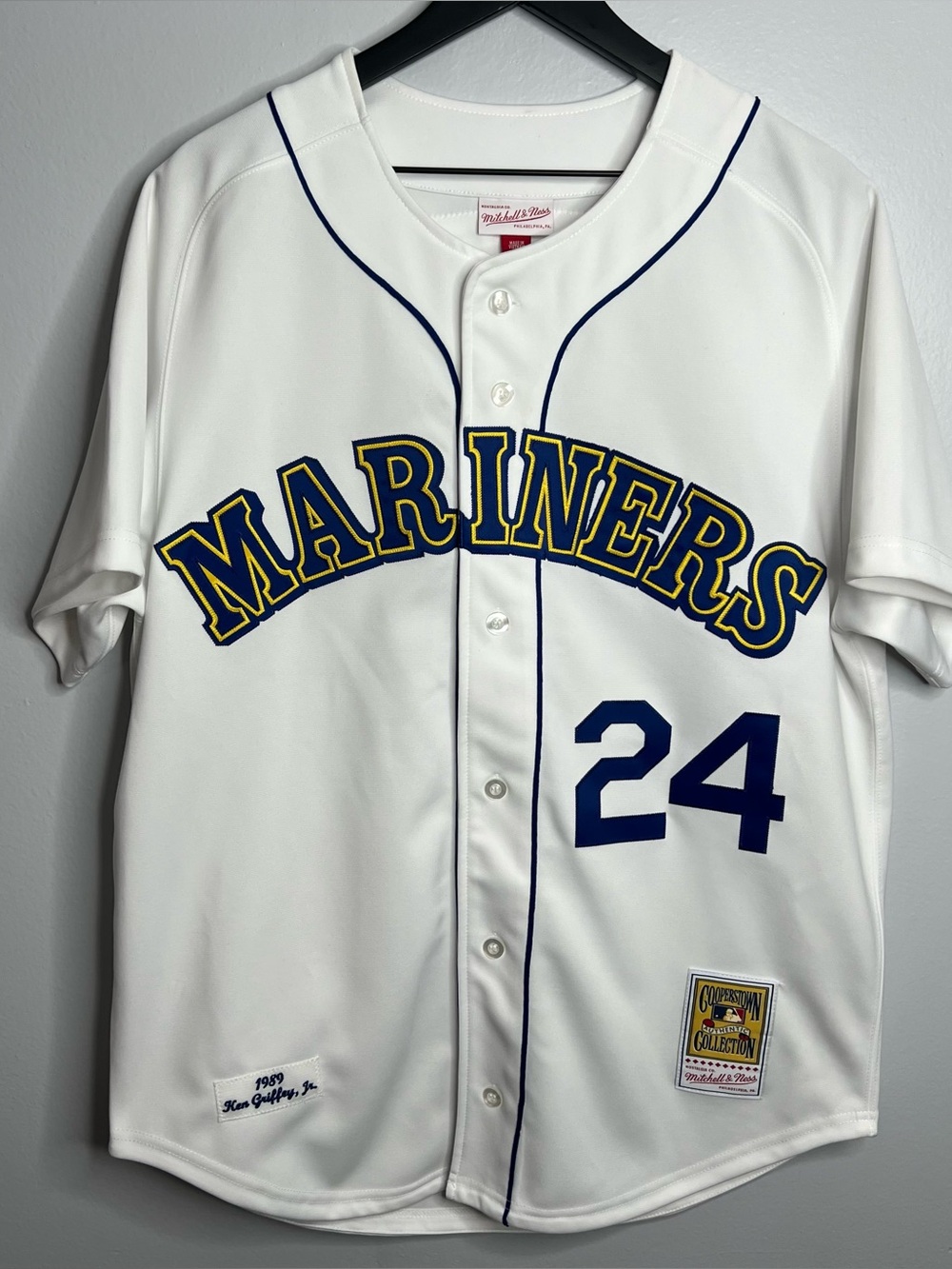 Seattle Mariners Ken Griffey Jr Jersey Men Large White Baseball Mitchell & Ness